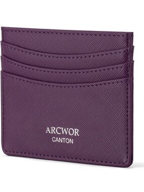 Purple Slim Wallet Card Holder